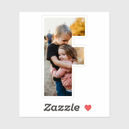 Adesivo Letter F Alphabet & Photo Custom-Cut Vinyl Sticker
