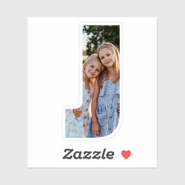 Adesivo Letter J Alphabet & Photo Custom-Cut Vinyl Sticker