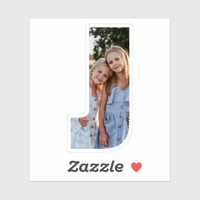 Adesivo Letter J Alphabet & Photo Custom-Cut Vinyl Sticker (Criador carregado)