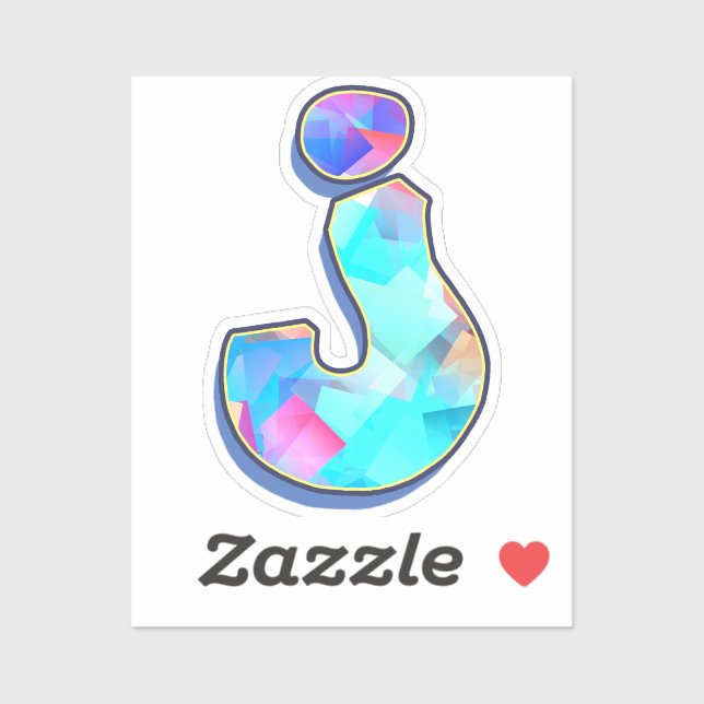 Adesivo Letter J -  Color Mix (Folha)