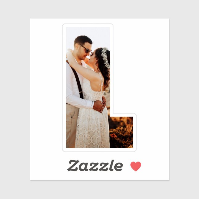 Adesivo Letter L Alphabet & Photo Custom-Cut Vinyl Sticker (Criador carregado)