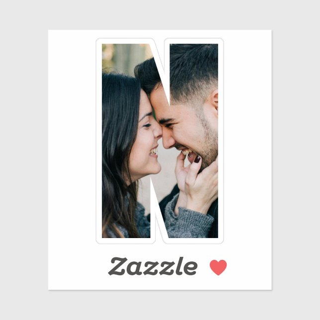 Adesivo Letter N Alphabet & Photo Custom-Cut Vinyl Sticker (Criador carregado)