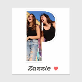 Adesivo Letter P Alphabet & Photo Custom-Cut Vinyl Sticker