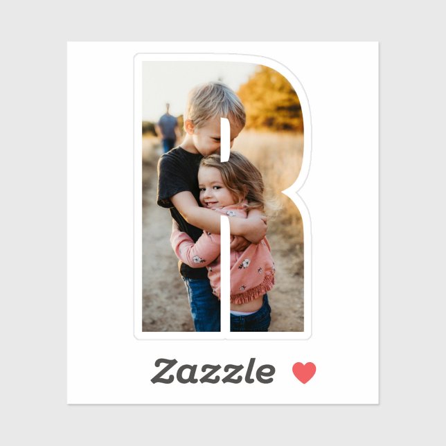 Adesivo Letter R Alphabet & Photo Custom-Cut Vinyl Sticker (Criador carregado)