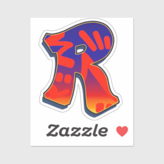 Adesivo Letter R - Night Sky