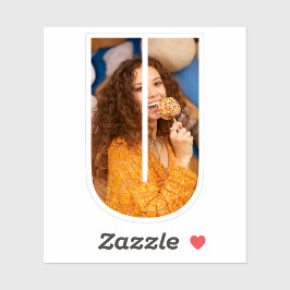 Adesivo Letter U Alphabet & Photo Custom-Cut Vinyl Sticker