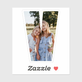 Adesivo Letter V Alphabet & Photo Custom-Cut Vinyl Sticker