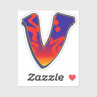 Adesivo Letter V - Night Sky