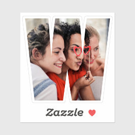 Adesivo Letter W Alphabet & Photo Custom-Cut Vinyl Sticker