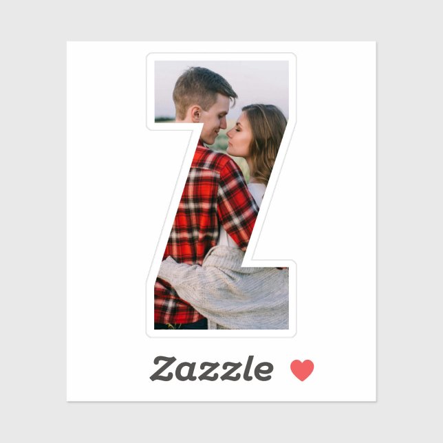 Adesivo Letter Z Alphabet & Photo Custom-Cut Vinyl Sticker (Criador carregado)