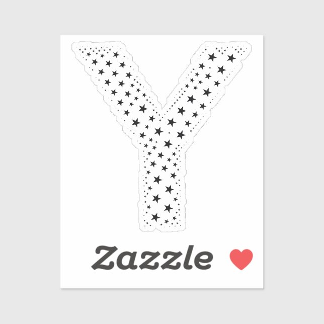 ADESIVO LETTERS MADE OF BLACK STARS (Folha)