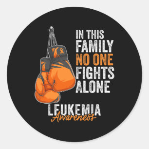 Adesivo Leucemia Consciência Mês Boxando Luvas Laranja Rib