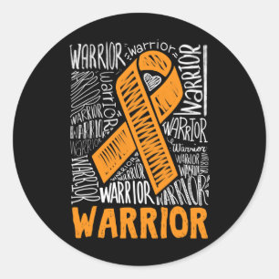 Adesivo Leucemia Guerreiro do Cancer sanguíneo Laranja Fit