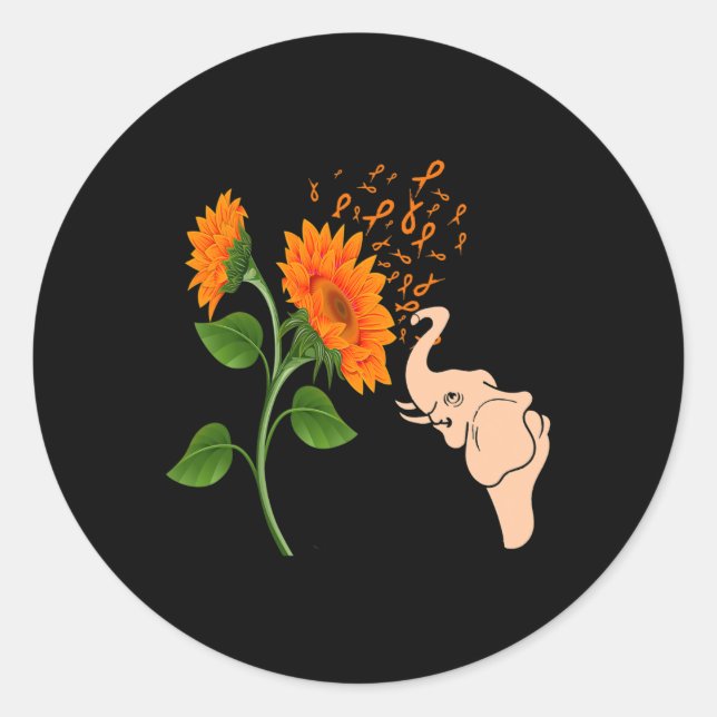 Adesivo Leucemia Sensibilização Flor (Frente)