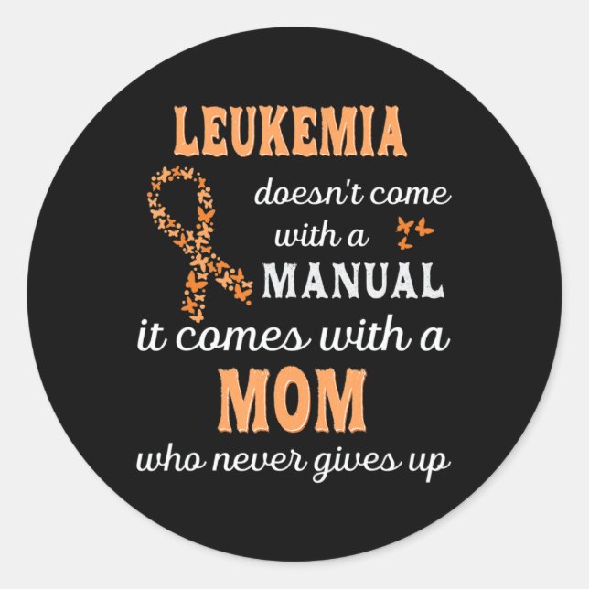 Adesivo Leukemia awareness Mom Support Leukemia Warrior  (Frente)