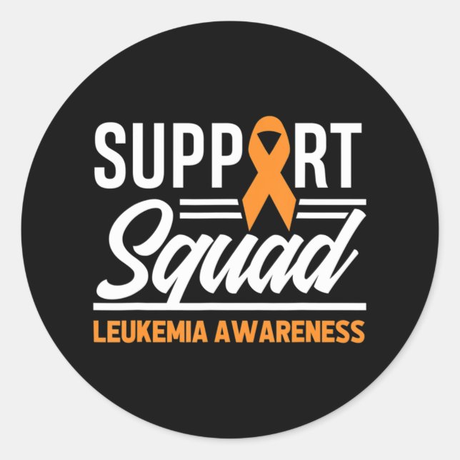 Adesivo Leukemia Warrior Support Squad Leukemia Cancer Awa (Frente)