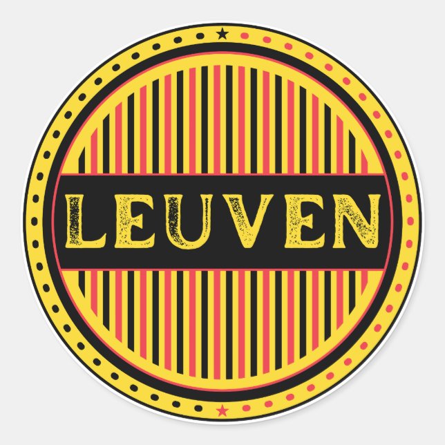 Adesivo Leuven City Pride Emblem – Belgian Identity (Frente)