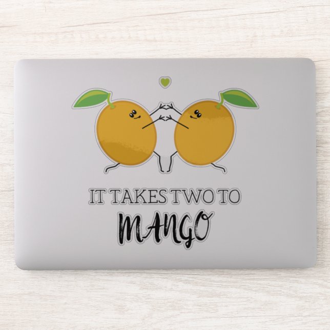 Adesivo Leva dois para Mango Tango Comida engraçada (Computador)