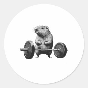 Adesivo Levantamento de peso Capivara Fitness Divertido Am