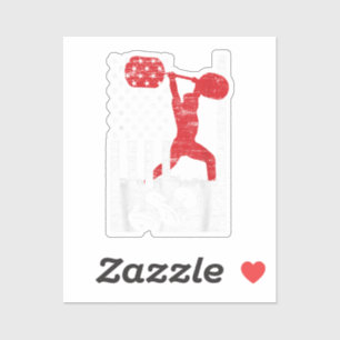 Adesivo Levantamento de Peso da Olimpiadas Americana