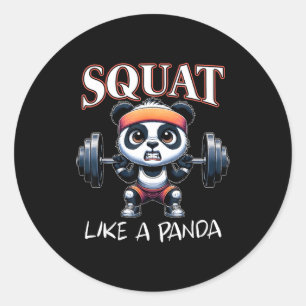 Adesivo Levantamento de Peso de Panda Fitness Citação Engr