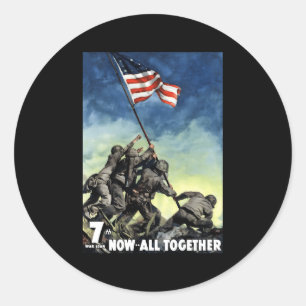 Adesivo Levantando A Bandeira No Iwo Jima Ww2