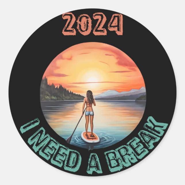 Adesivo Levante a prancha no paraíso (Frente)