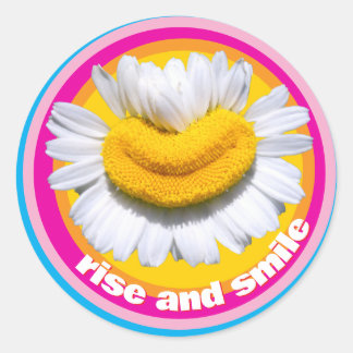 Adesivo “Levante e sorria” Manhã de Camomila Sorridente