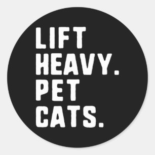 Adesivo Levante Os Gatos Pesados De Animais De Companhia E