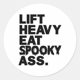 Adesivo Levante Pesado Coma Assustador Engraçado Halloween