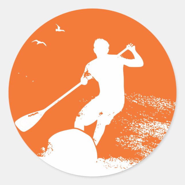 Adesivo Levante-se e remando o surfista (Frente)