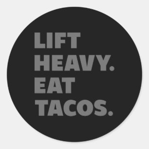 Adesivo Levantem Tacos Pesados De Comida Para Gym Peso