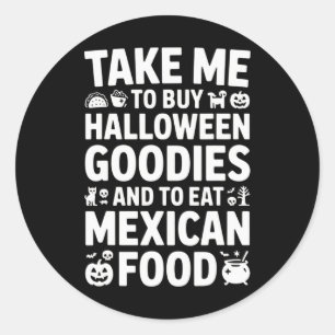 Adesivo Leve-me para comprar guloseimas de Halloween e com