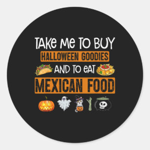 Adesivo Leve-me para comprar guloseimas de Halloween e com