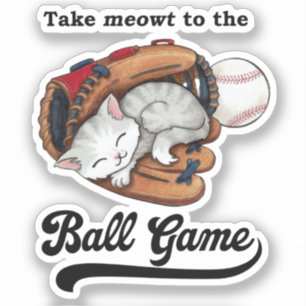 Adesivo Leve o Meowt ao Jogo da Bola - PACOTE de benefício