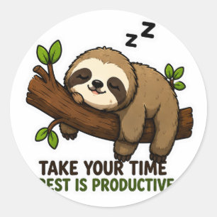 ADESIVO LEVE SEU TEMPO DESCANSO É PRODUTIVO STICKER DE PRE