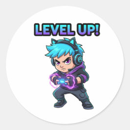 Adesivo Level up game Sticker