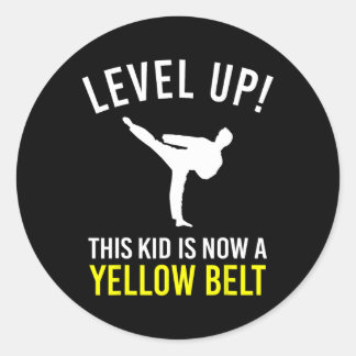 Adesivo Level Up! This Kid Is Now A Yellow Belt Karate Awa