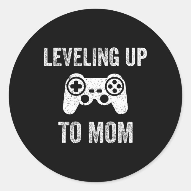 Adesivo Leveling Up To Mom Shirt For Expecting Mother  (Frente)