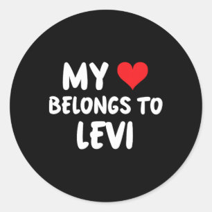 Adesivo Levi - Meu Coração Pertence a Levi - Amor 