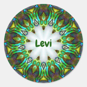 Adesivo LEVI ~ Personalizado Paua Shell Fractal ~