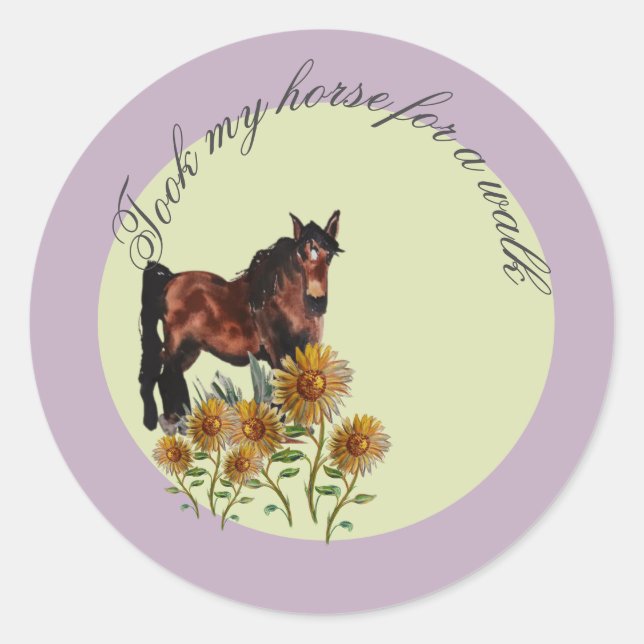 Adesivo levou meu cavalo para passear (Frente)