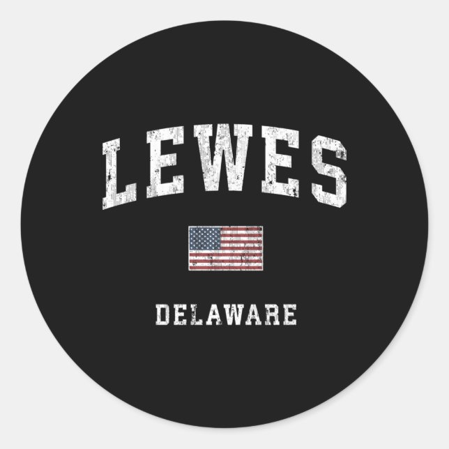 Adesivo Lewes Delaware De American Flag Sports (Frente)