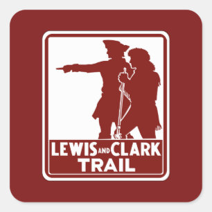 Adesivo Lewis & Clark, sinal do guia do tráfego, EUA