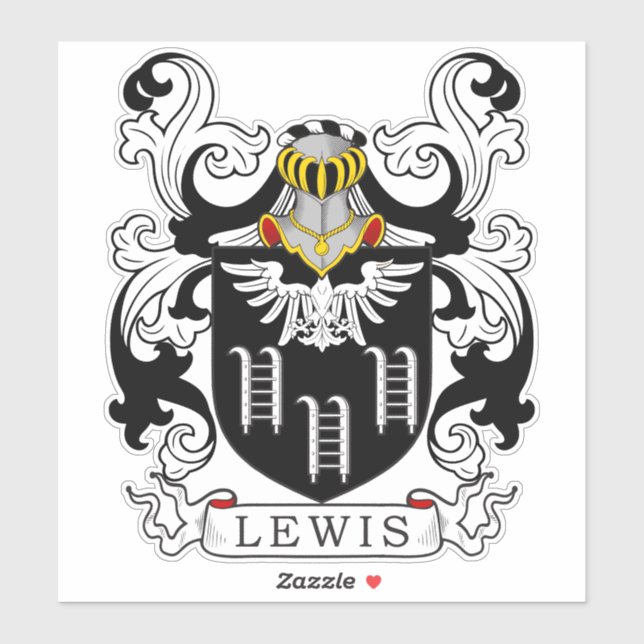 Adesivo Lewis Family Crest (Folha)
