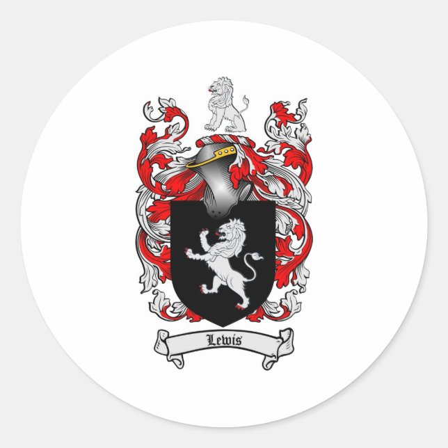 Adesivo Lewis Family Crest - Lewis Casaco de Armas (Frente)