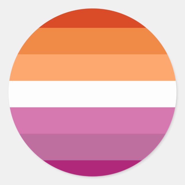 Adesivo LGBT (Orgulho Lésbico LGBT) Sinalizador sunset (Frente)