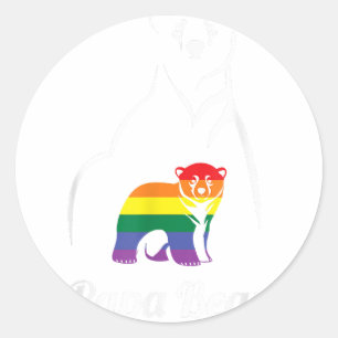 Adesivo LGBT Papa Urso Orgulho gay Igual Direitos Arco-Íri