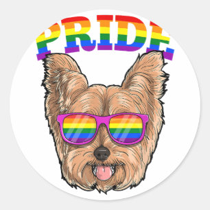 Adesivo LGBT Yorkshire Terrier Yorkie Dog Orgulho gay Rain