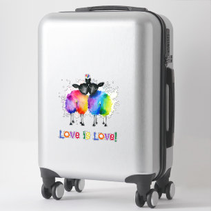Adesivo LGBTQ Duas Ovelhas Arco-íris O Amor É Amor